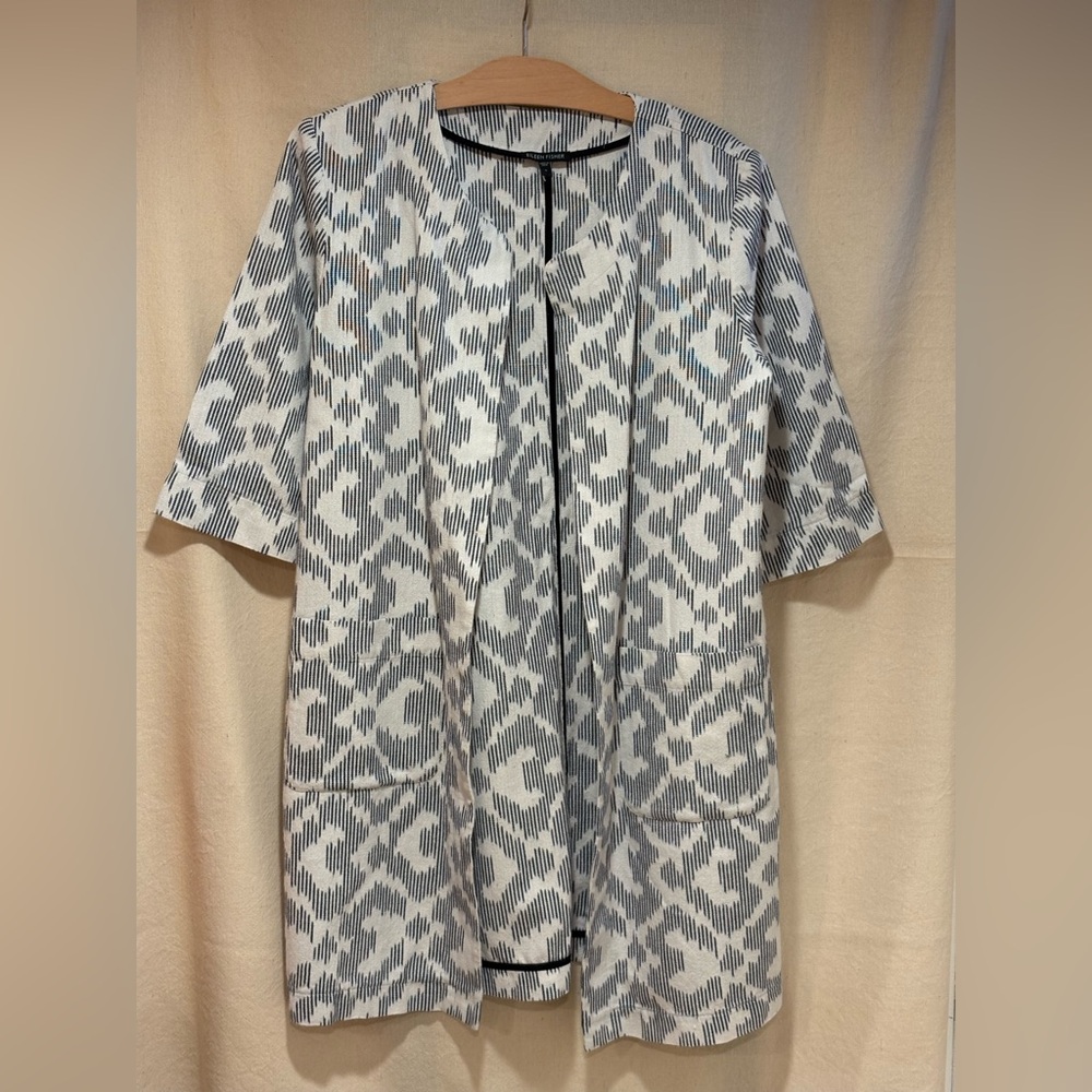 Eileen Fisher patterned cotton jacket